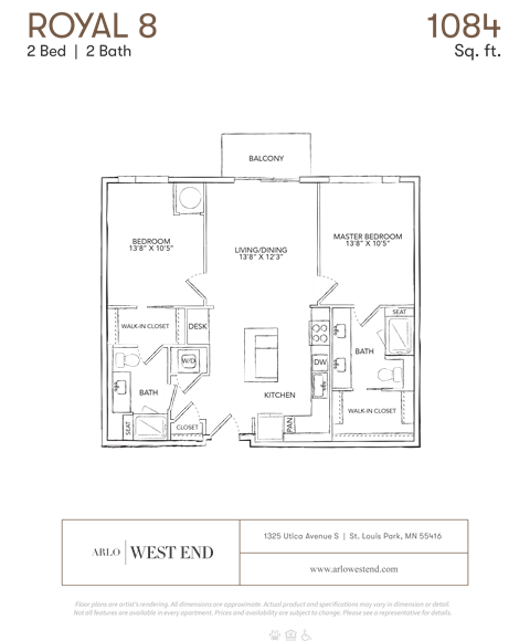 a floor plan of a unit with a bedroom and a bathroom